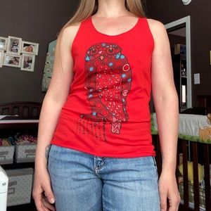 Red Owl Tank Top
